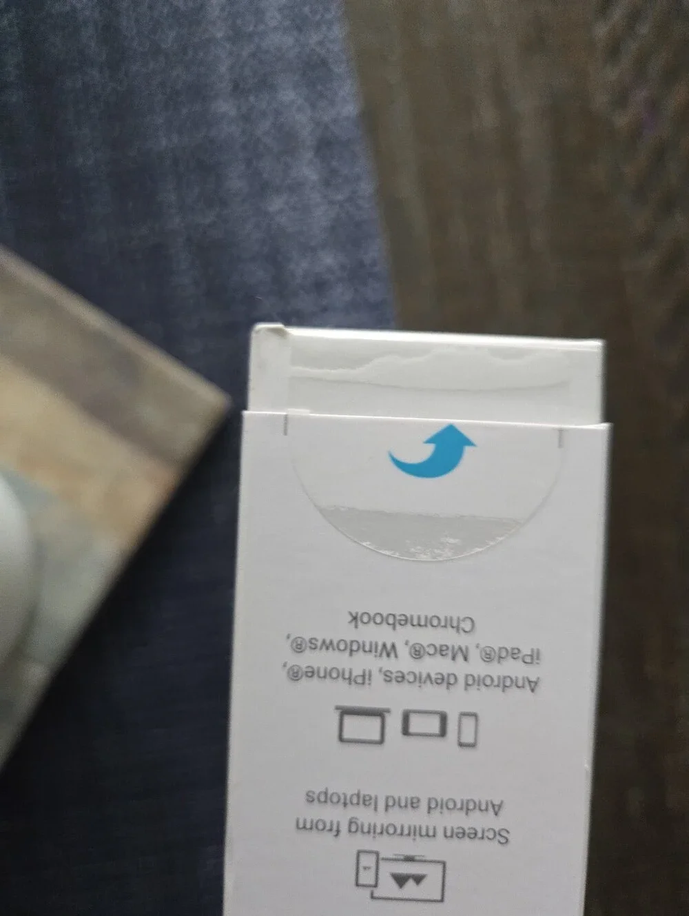 google White Accessory Box with Barcode Label